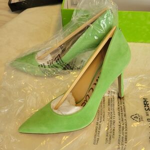 Sam Edelman Green Suede Hazel Pumps